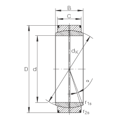 關(guān)節(jié)軸承 GE710-DO, 根據(jù) DIN ISO 12 240-1 標(biāo)準(zhǔn)，需維護(hù)