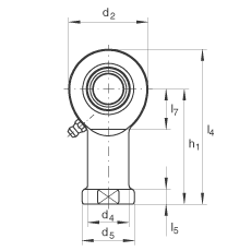 桿端軸承 GIR25-DO, 根據 DIN ISO 12 240-4 標準，帶右旋內螺紋，需維護